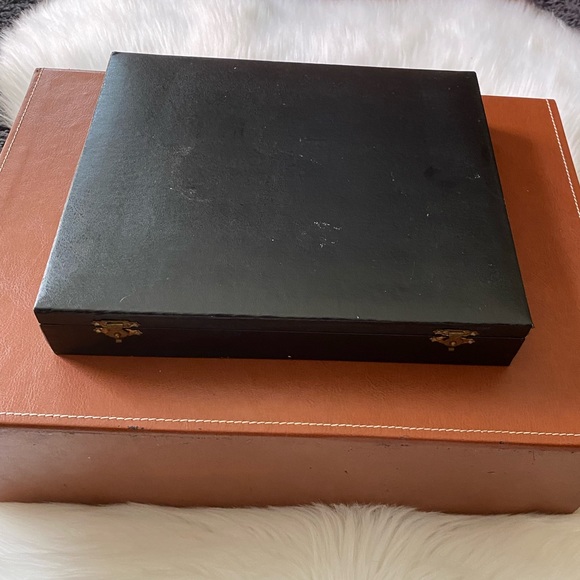 VINTAGE MOSAIC STONE CHEESE CUTTING BOARD & KNIFE WITH CASE - Picture 3 of 9